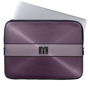 Lila Edelstahlmetall 2 Laptopschutzhülle