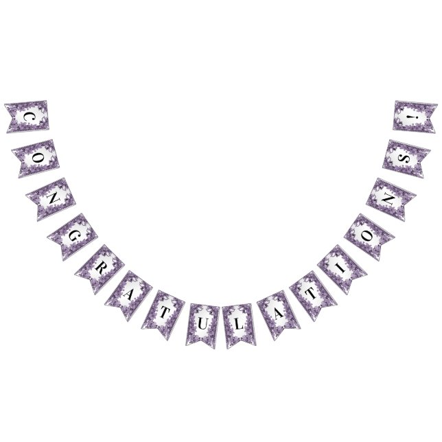 Lila Edelsteinbläserei Wimpelkette (Alle)