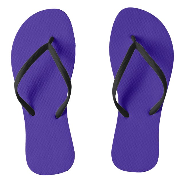 Lila Edelsteine in Rot-Blau Flip Flops (Fußbett)