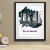 Lila Edgy Abstrakt Brushstroke Foto Abschluss