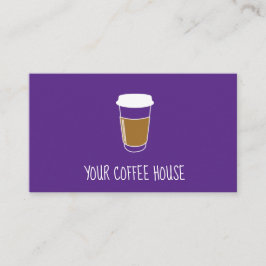Lila Editable Coffee Briefmarke Loyalkarte Treuekarte
