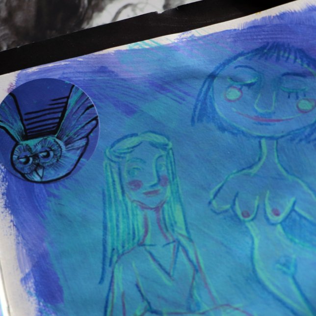 Lila Ei Runder Aufkleber (Von Creator hochgeladen)