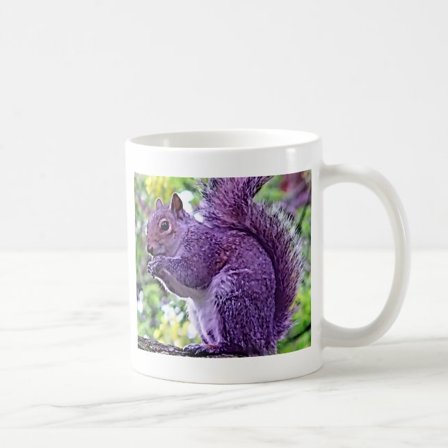 Lila Eichhörnchen Kaffeetasse (Rechts)