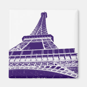 Lila Eiffel-Turm Magnet