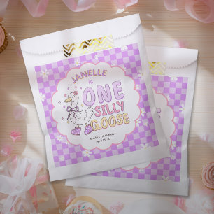 Lila Eine Dumme Gans-Retro Mädchen Erster Geburtst Geschenktütchen
