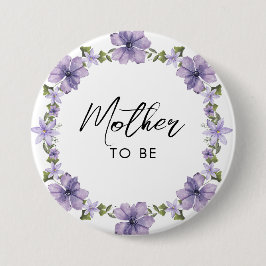 Lila eine kleine Wildblume Mutter zu sein Button