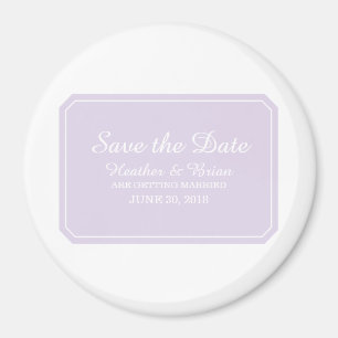 Lila einfach elegant Save the Date Magnet
