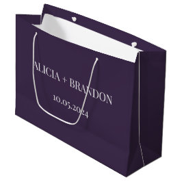 Lila Einfache Elegante Moderne Hochzeit Große Geschenktüte