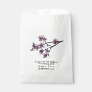 Lila Einfache Kirschblüten bevorzugen Taschen Geschenktütchen