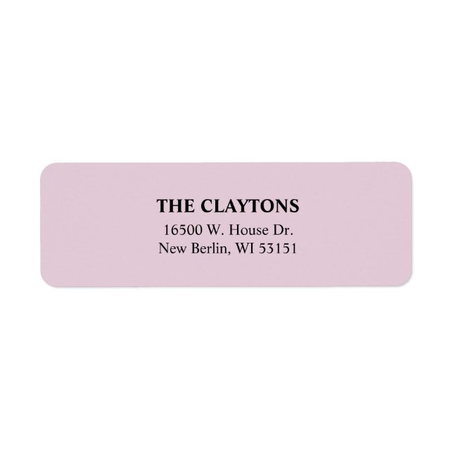 Lila einfache Rücksendeadressen-Aufkleber (Vorne)