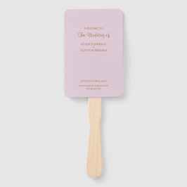 Lila einfaches Hochzeitsprogramm Handfan Fächer