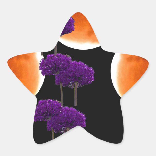 Lila Eingriff Stern-Aufkleber (Vorderseite)