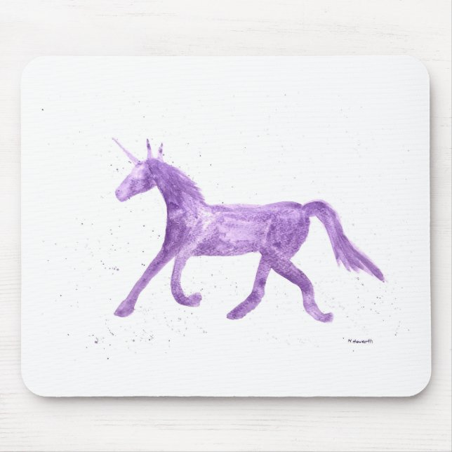 Lila Einhorn Mousepad (Vorne)