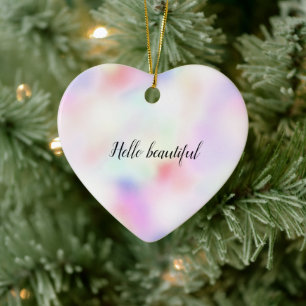Lila Einhorn Rosa Pfirsichläufer Keramik Ornament