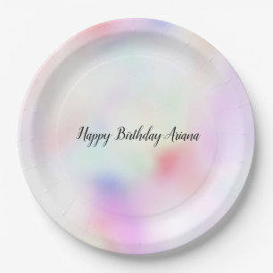 Lila Einhorn, rosa Rainbow   Pappteller