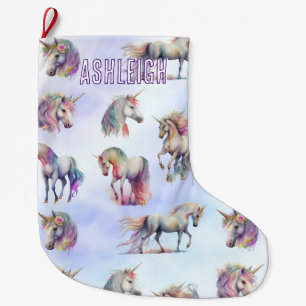 Lila Einhörner Großer Weihnachtsstrumpf