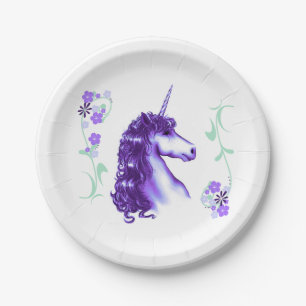 Lila Einhornpapier-Teller Pappteller