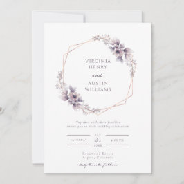 Lila Einladung zur Hochzeit