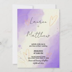 Lila Einladungen zu Hochzeiten