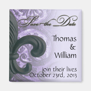 lila "Eisen-Lilie" SAVE THE DATE - Franc Magnet
