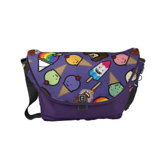 Lila eisige Leckerei-Bote-Tasche Kuriertasche
