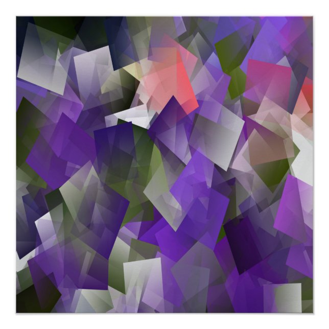 Lila Eiswürfel.. Poster (Vorderseite)