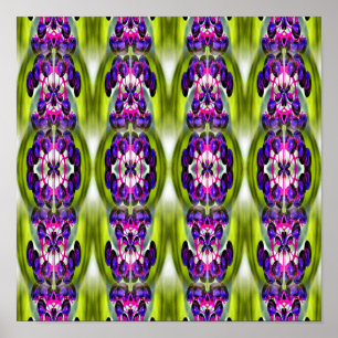 Lila Elderberries Mirror Abstrakt Nature Poster