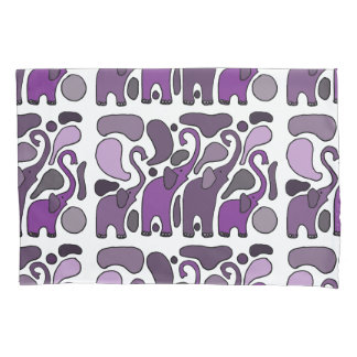 Lila Elefant-abstrakter Kissen-Kasten Kissenbezug