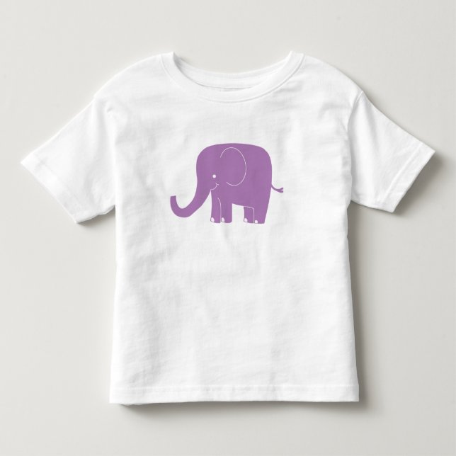 Lila Elefant-Kleinkind-Shirt Kleinkind T-shirt (Vorderseite)