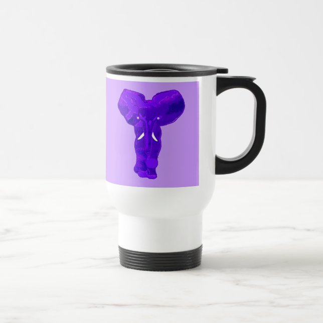 Lila Elefant-Kunst auf T-Shirts, Baby-Kleidung Reisebecher (Rechts)