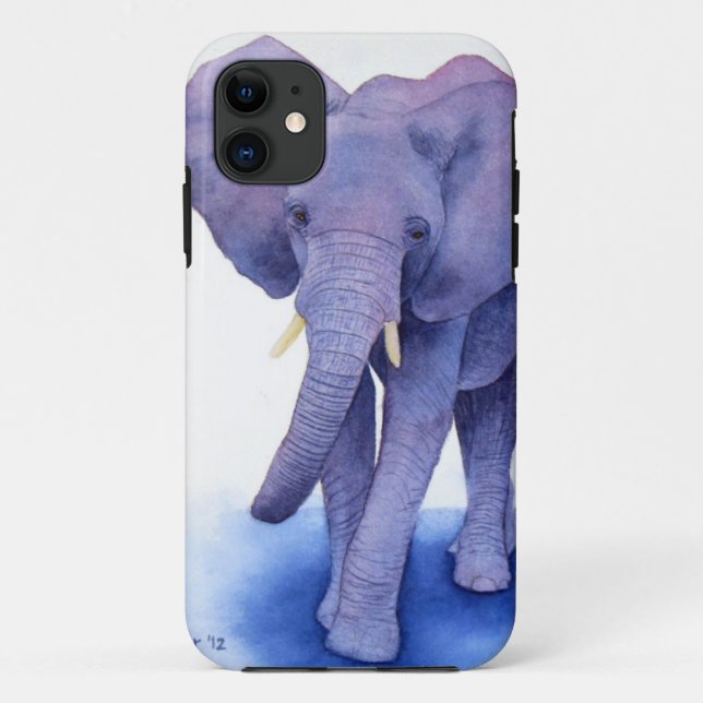 lila Elefant Watercolorkunst auf mehrfachen Case-Mate iPhone Hülle (Rückseite)