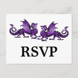 Lila Elegant-Dragons-Reaktion Postkarte