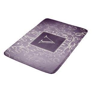 Lila Elegant Geblüht Monogramm-Bath-matte Badematte