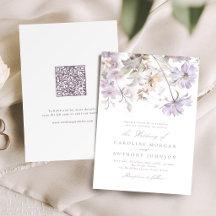 Lila elegante botanische florale Boho-Hochzeit