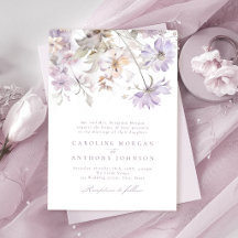 Lila elegante botanische florale Boho-Hochzeit