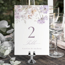 Lila elegante botanische florale Boho-Hochzeit
