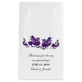 Lila elegante Dragons Hochzeitsgeschenktasche Kleine Geschenktüte