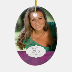 Lila elegante Muster-Abschluss-Fotoverzierung Keramik Ornament