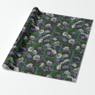 Lila Elegante Rose Geschenkpapier
