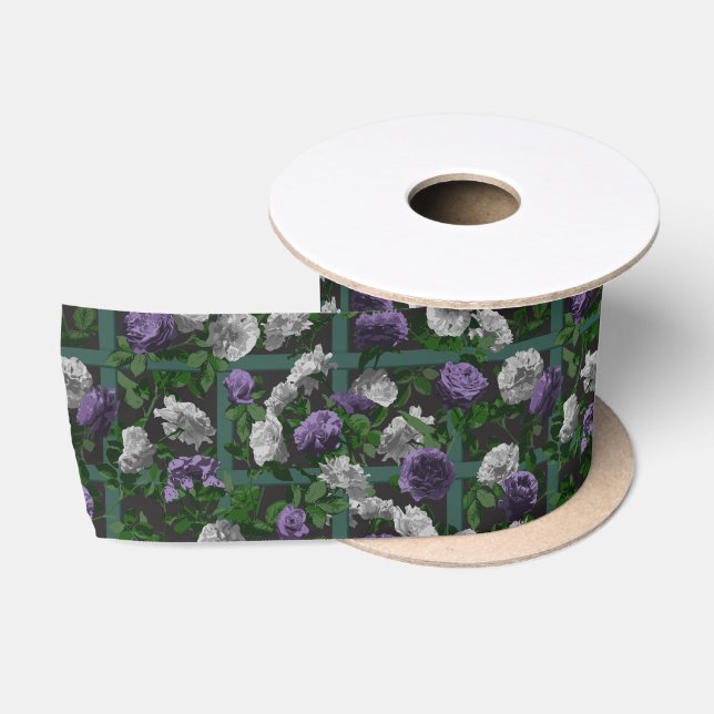 Lila Elegante Rose Satinband (Spule)