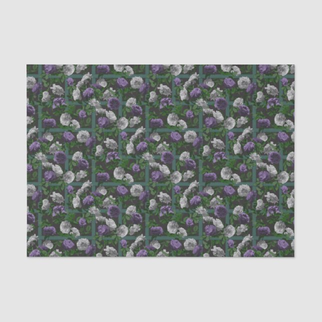 Lila Elegante Rose Seidenpapier (Vorderseite)