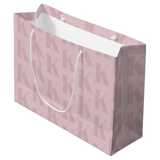 Lila elegantes Business Monogram Große Geschenktüte