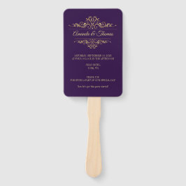 Lila elegantes Rahmen-Stilvolles Hochzeitsprogramm Fächer
