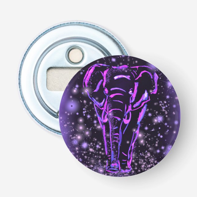 Lila Elephant Flaschenöffner (Vorderseite)
