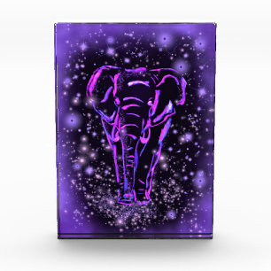 Lila Elephant-Foto-Block Fotoblock