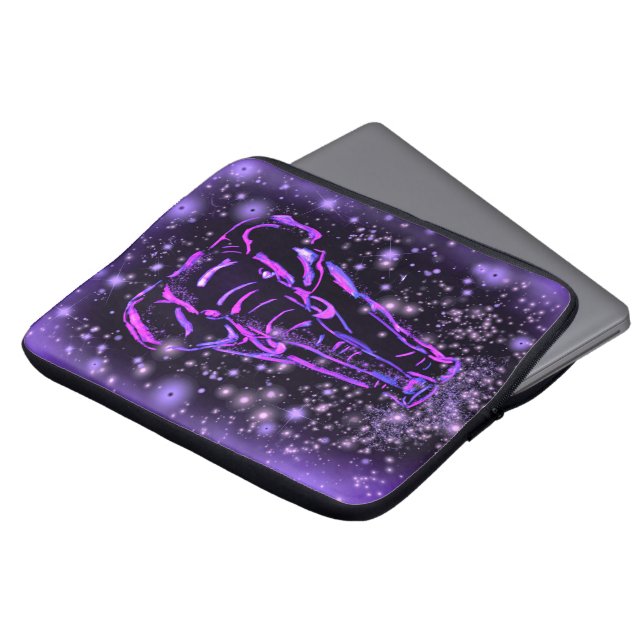 Lila Elephant Laptopschutzhülle (Vorne Oben)