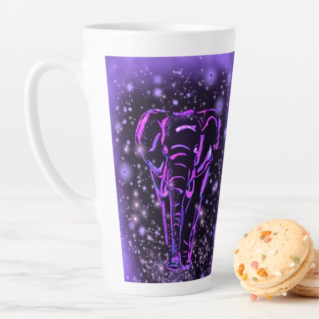 Lila Elephant Latte Tasse (Beispiel)