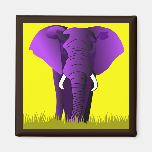 Lila Elephant Magnet (Vorne)