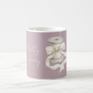 Lila Elfenbeinband Kaffeetasse