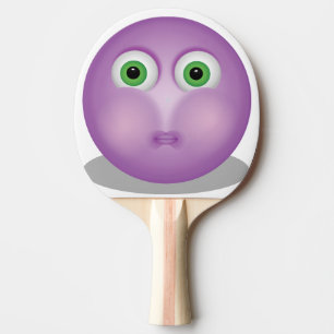 Lila Emoji - Funny Face Tischtennis Schläger